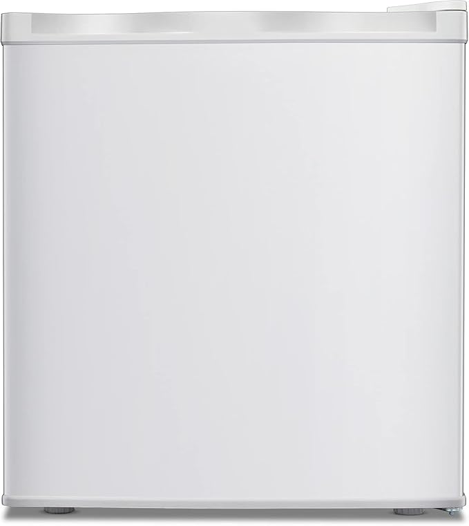 Kismile Mini Freezer,1.1 Cu.ft Upright Freezer with Reversible Single Door,Removable Shelves,Small Freezer with Adjustable Thermostat for Home/Kitchen/Office (White)
