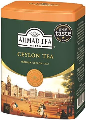 Ahmad Tea English Scene Caddy with Darjeeling Tea - 100g Loose Leaf Tea
