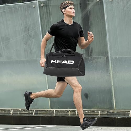 HEAD 45L Waterproof Tennis Duffel Bag for Men, Large Capacity Sports Gym Bags with Shoes Compartment, Lightweight Crossbody Duffle Bag for Business/Workout/Fitness/Weekender/Overnight2