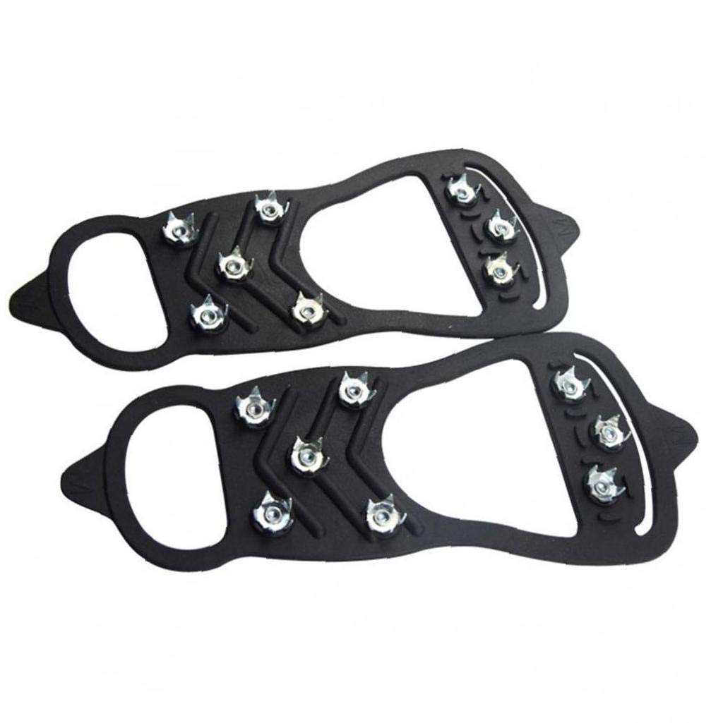 Crampons de Glace Crampons de Traction sur Neige Crampons pour Bottes de Chaussures Crampons de Marche en Caoutchouc glacé Chaussures Extensibles antidérapantes (m)