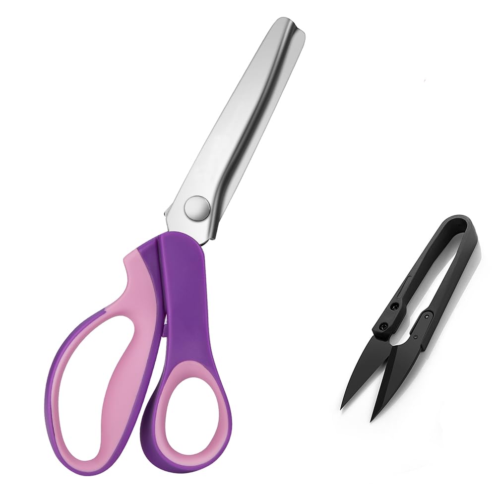 Pinking Shears by Phildim - Zig-zag Scissor for Fabric Leather & Paper - Pinking Dressmaking Sewing Scissors PD-046-UK-D