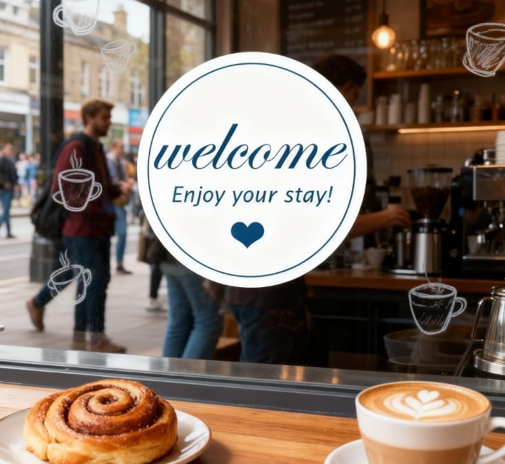 Top label Hotel & Motel Welcome Stickers,2 Inch Welcome Enjoy Your Stay Key Cards Label Stickers,500 Pcs - Image 4