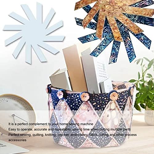 3 Pack Woven Spiral Storage Basket Cutting Template Rulers, 8/12/15 Inch Transparent PET Sewing Templates with Precise Scale, Reusable DIY Fabric Basket Making Tools for Sewing Quilting Croc
