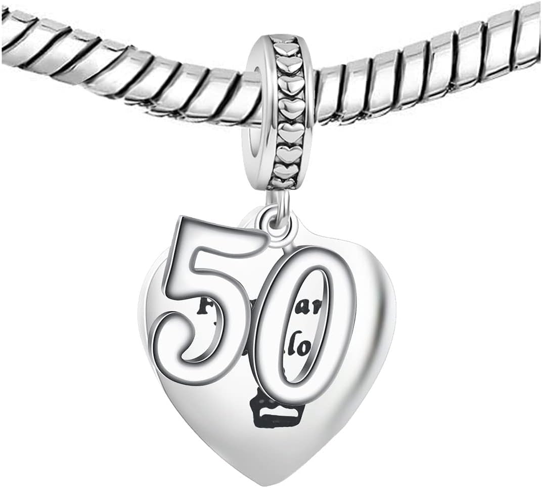 Women Girls Sister Daughter Granddaughter Birthday Number 12 16 18 21 Love Heart Dangle Charm for Bracelets Birthday Cake - Image 2