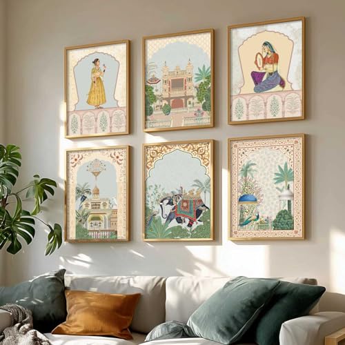 Image of kotart Pichwai Wall Art Theme Digital Painting for Wall Decoration - Wall Art Prints for Living Room Bedroom Office, living room Decor, wall hanging frames (19X25 INCH, D)