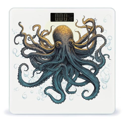 Báscula digital Sun Ocean Octopus de vidrio templado