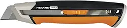 Estilete Fiskars 770220-1001 Pro, lâmina segmentada, 25 mm, laranja/preto