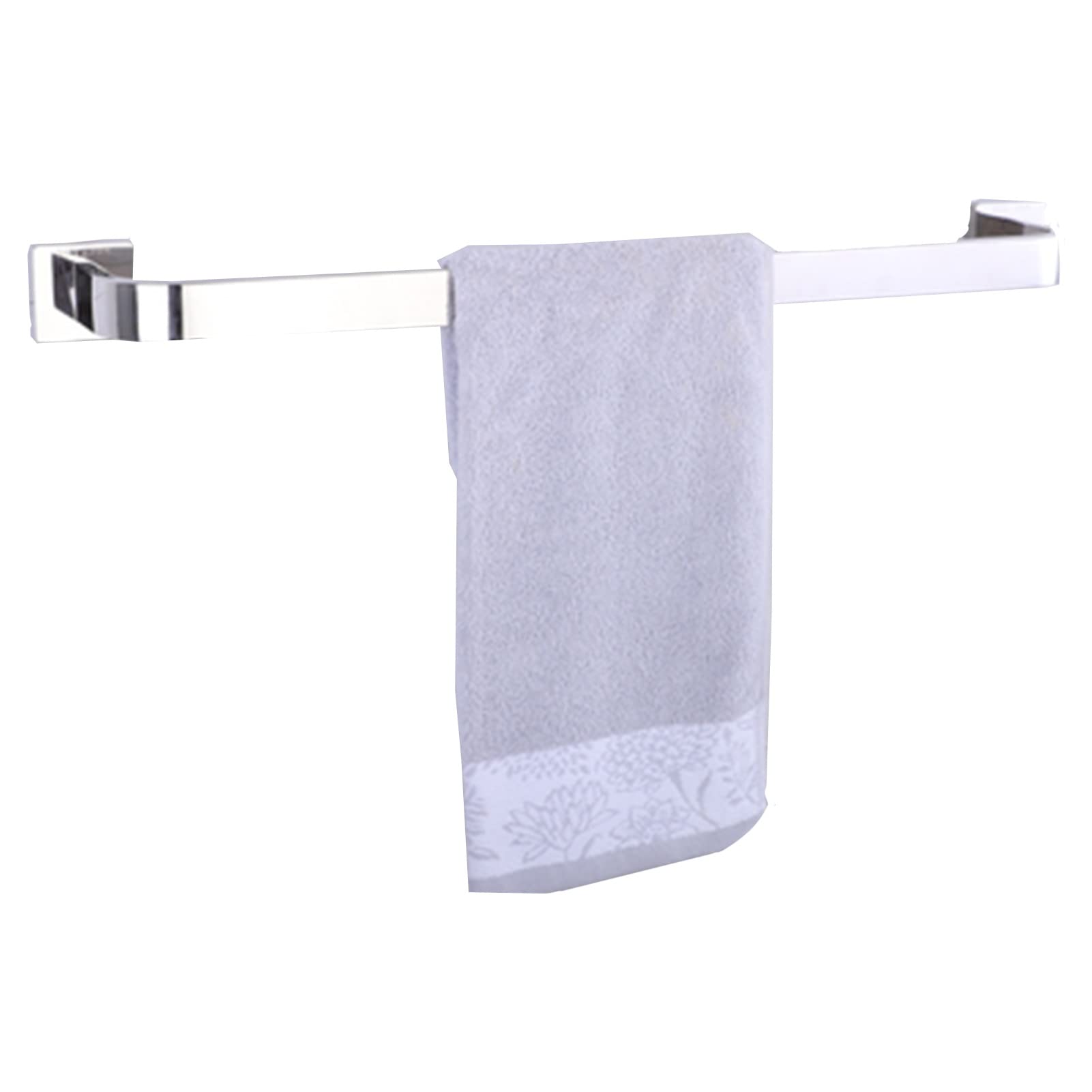Portasciugamani Addensato per Bagno a Parete, portasciugamani Quadrato Singolo in Acciaio Inossidabile, per Accessori da Bagno e Cucina, 50cm-100cm, Argento (Dimensioni : 100cm)