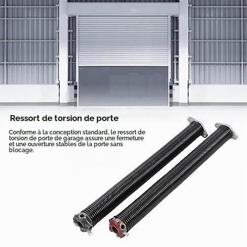 Ausla 2 Ressorts de Torsion pour Porte de Garage de 2 Pouces, Fabriqués en Bobine d'Acier et Baril en Aluminium, Minimum 18 000 Cycles pour Remplacement et Installation Familiale (11x70cm)