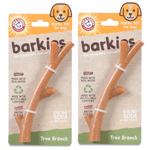 Arm & Hammer Barkies Tree Branch Dog Chew Toy, Bacon