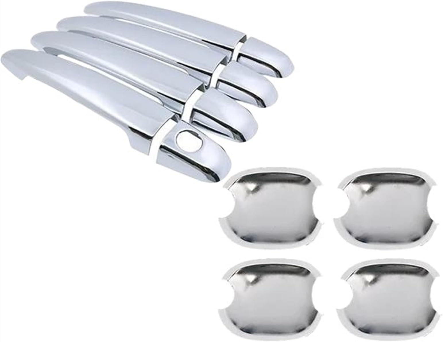 Chrome Door Handle Cover Trim Car Set Styling Accessories for Toyota for Camry XV40 2007 2008 2009 2010 2011 (D)