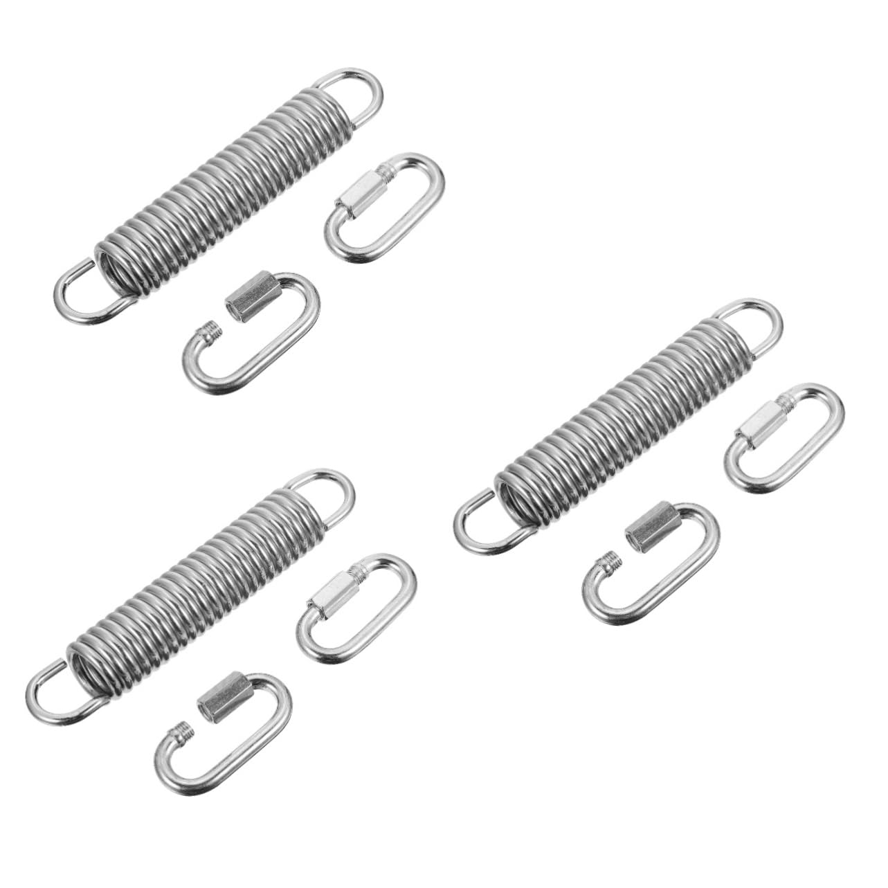 YARNOW3pcs Spring Snap Hooks Heavy Duty Porch Swing Hanging Kit Hammock Chair Hanging Kit Hangry Kit Hammock Swing Hanging Hooks Outdoor Hammock Chair Outdoor Swing Damping Steel Sandbag