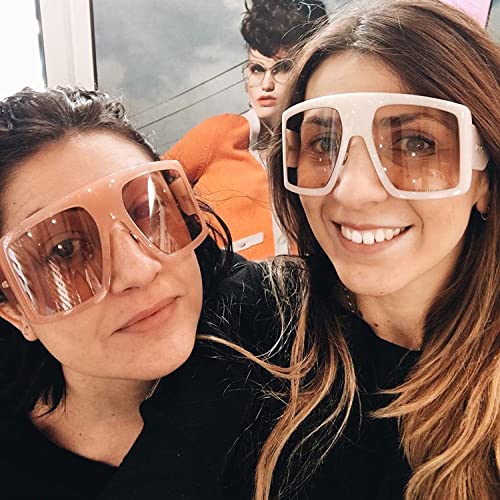 Vintage Sunglasses Women Oversized Sun Glasses Ladies Big Frame Pink Shades4