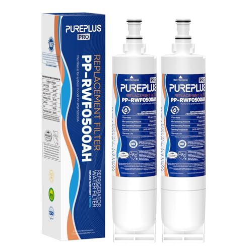 Image of PUREPLUS 4396508 NSF 53&42 Certified Refrigerator Water Filter, Replacement for EDR5RXD1, EveryDrop Filter 5, 4396510, 4392857, Kenmore 46-9010, 9085, LC400V,WF-NLC240V,RFC0500A, WF285,W10186668,2Pack