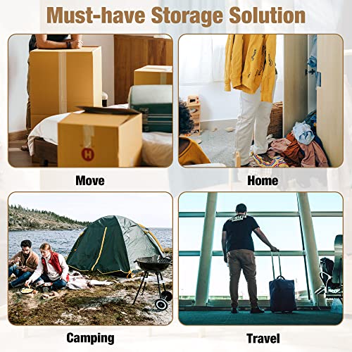Image of Vacuum Storage Bags, 10 Large Space Saver Vacuum Seal Bags, Space Bags for Clothes, Blankets, Bedding (10L)