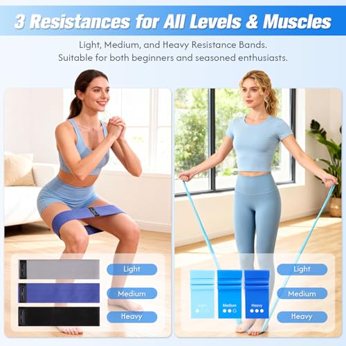 GINMIC Pilates Equipment, Pilates Kit for Women Home Workouts, at Home Pilates Set with Pilates Ring, Pilates Ball, Long and Loop Resistance Bands, Pilates Socks, Massage Ball, Guide & Bag - Image 5