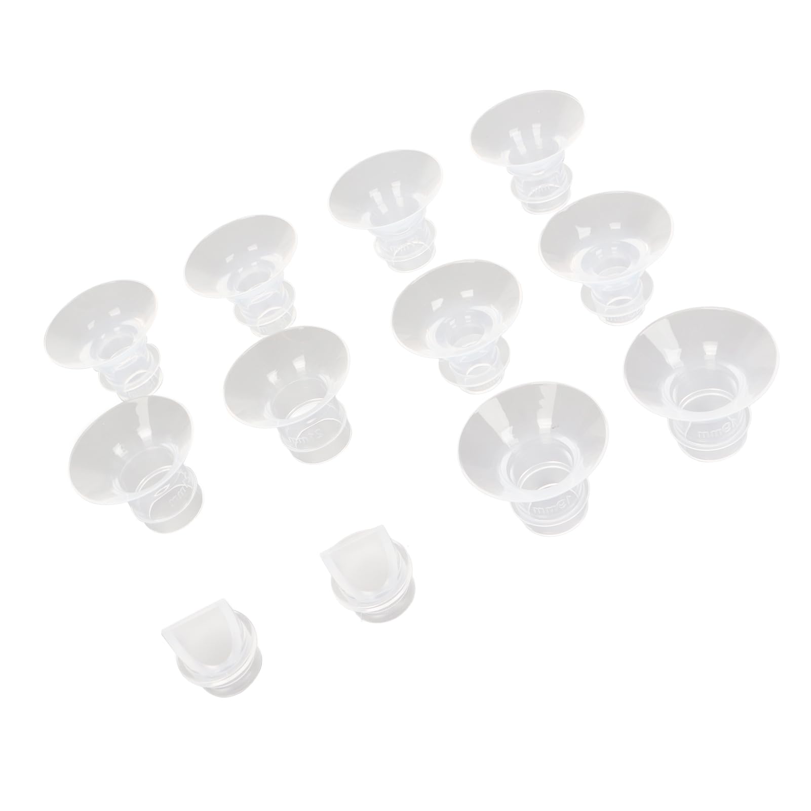 Zestaw 10 szt. Wkładek do Kołnierzy Laktatora, Nadający się do Noszenia Silikonowy Kołnierz do Laktatora z Zaworem Bez BPA i Kaczym Dziobem 13 Mm 15 Mm 17 Mm 19 Mm 21 Mm, łatwe