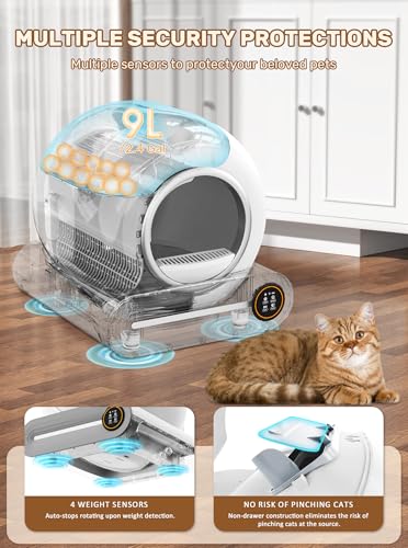 Automatic Litter Box, (2026) Multi-Function Upgrade Robot Self Cleaning Litter Box for Multiple Cats, 65L+9L Extra Large, APP Control, Deodorization, 3 Rolls Litter Bag Liners, 1 Odor Eliminator - Image 4