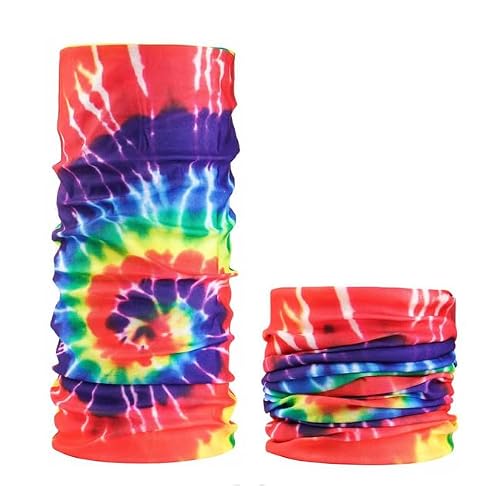 Feithmonic 4 szt. Peruka hippisowska, dla kobiet i mężczyzn, na lata 80-te, 70/60, peruka do disco z okularami, naszyjnik pokojowy, opaska na głowę, tie-dye, kostium na cosplay, karnawał, Halloween