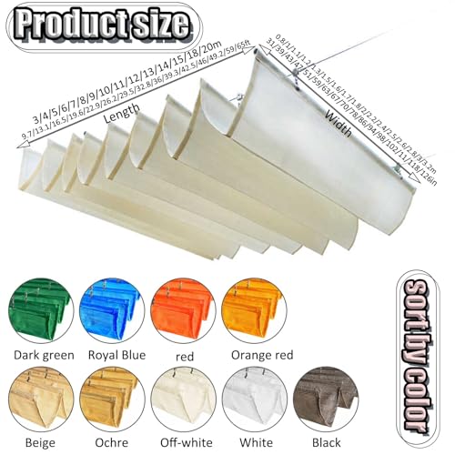 Voile d'ombrage de remplacement anti-chaleur pour pergola rétractable de terrasse