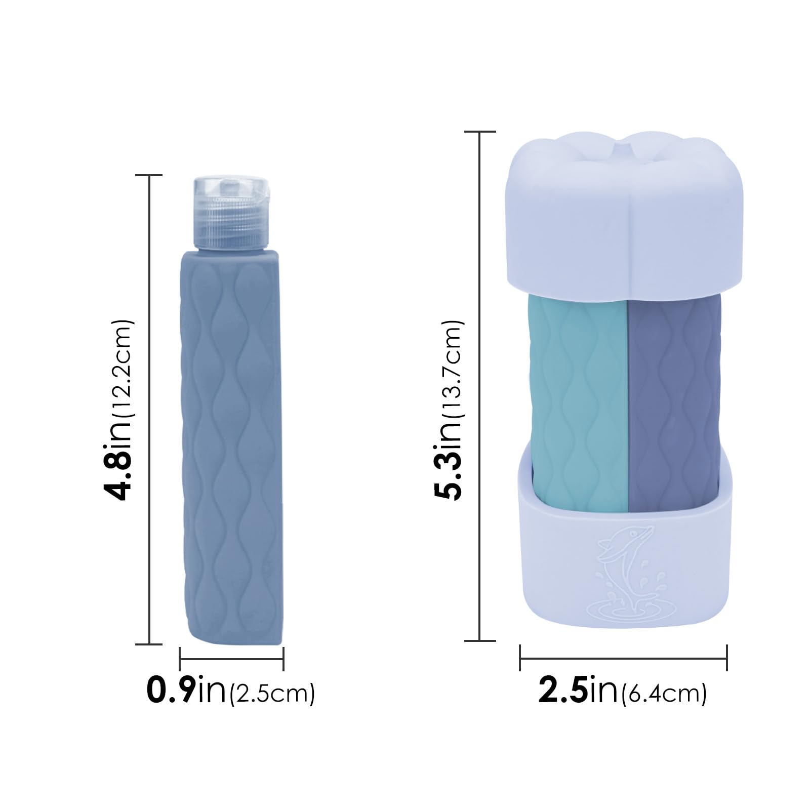 ReignSword 4 in 1 Travel Bottles for Toiletries TSA Approved Silicone Travel Containers - Image 2