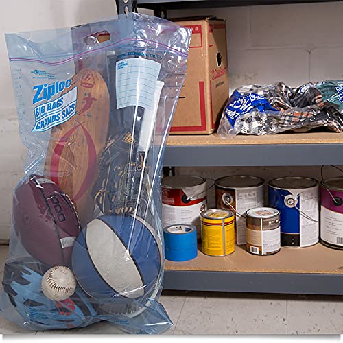 Ziploc Big Bags Clothes and Blanket Storage Bags for Closet Organization, Protects from Moisture, XL, 4 Count