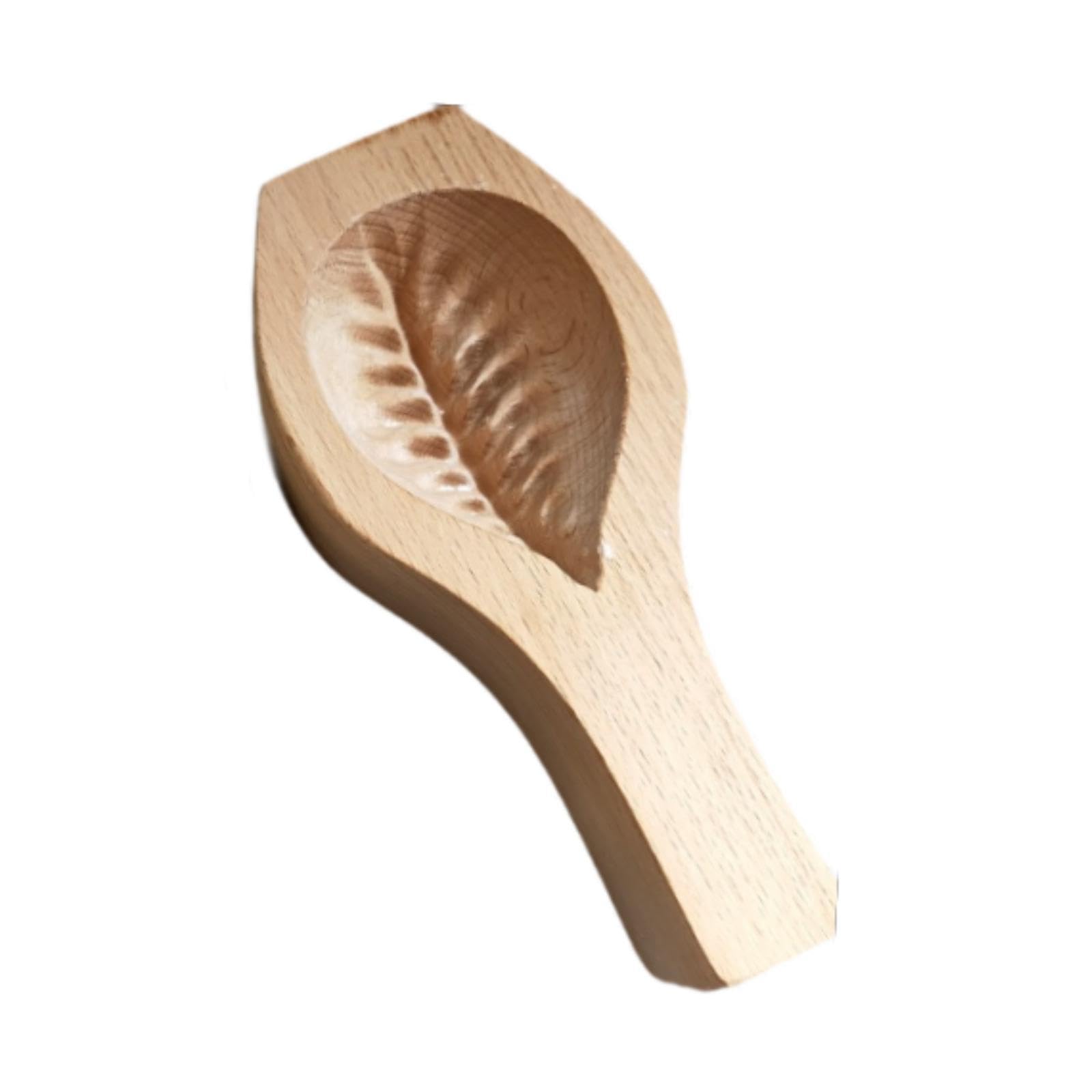 Sello de Galletas Mamoul para Hacer Galletas rellenas de dátiles, Herramienta de horneado de Madera Tallada para Bricolaje, Sello para Hornear, Hojas Grandes