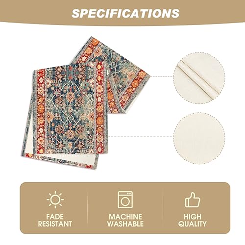 Artoid Mode TABLERUNNER-REGULAR-33183-021RD Boho Bohemia Style Red Table Runner thumb #4