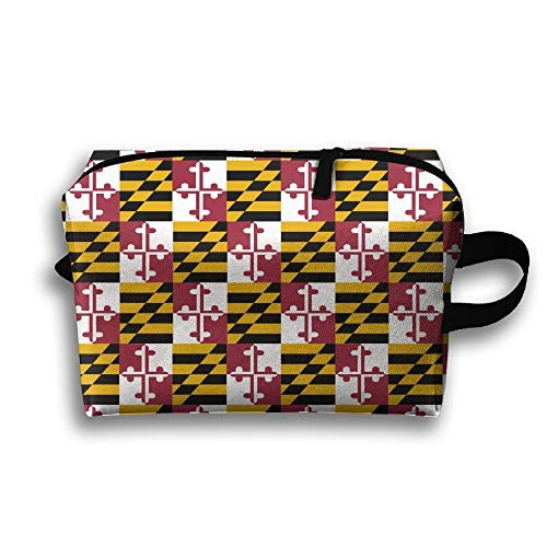 Preisvergleich Produktbild Maryland State Flag Tragbare Kulturbeutel Kosmetiktasche Wasserdichte Reißverschluss Aufbewahrungstasche
