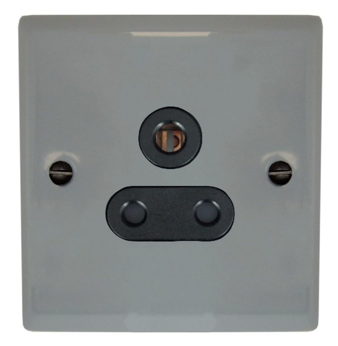G&H Brassware Light/Grey G&H Slg59b Spectrum Plate 1 Gang Single 5 Amp Plug Socket