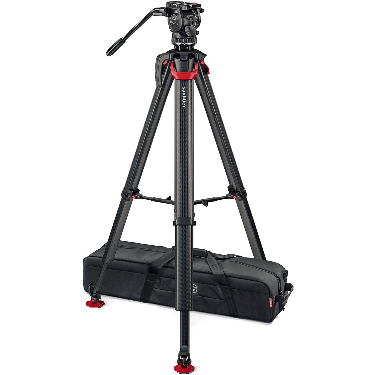 Sachtler aktiv10 Sideload Fluid Head System with Flowtech100 Tripod Mid-Level Spreader