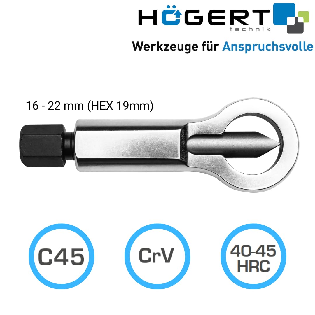 Högert Technik - Nut Cutter Working Range 16-22 mm (HEX 19 mm) - Image 3