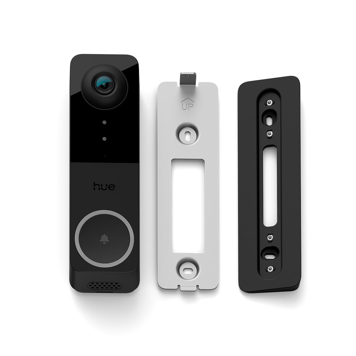 Philips Hue Secure Inteligentny dzwonek wideo, 2K, szeroki kąt, powiadomienia, integracja z oświetleniem Hue, rozmowa dwukierunkowa, realistycznie oddane kolory, noktowizor, czarny