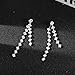 Awinesn Sterling Silver Dangle Earrings for Women Trendy Cubic Zirconia Long Dangle Drop Earrings Dainty Minimalist for Prom Party Jewelry (style-1)