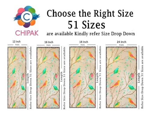 Image of CHIPAK Premium Vinyl Privacy Stained Window Glass Film (18x100 Inch) - Self-Adhesive Decorative Sticker Opaque Sheet Tint Wallpaper for Glass Cover Window, Door, Office, Home.| Anti-UV. Colorful Birds