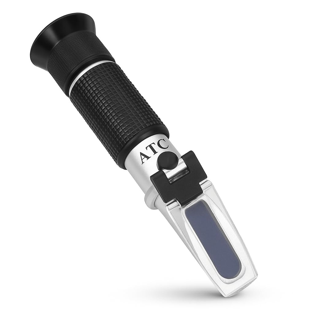 0-32% Brix Refractometer | Handheld Analog Optical Device for Sugar & Sucrose Content Measurement | Professional SSC Brix Tester for Scientific, Industrial & Food Use