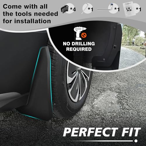 Image of BestEvMod Mud Flaps Splash Guards Fit for Chevrolet Blazer EV 2026 2025 2024 Accessories Fender Dirt Protection Winter Sediment Dirt Protection No Need to Drill Holes Set of 4 NOT FIT SS Models