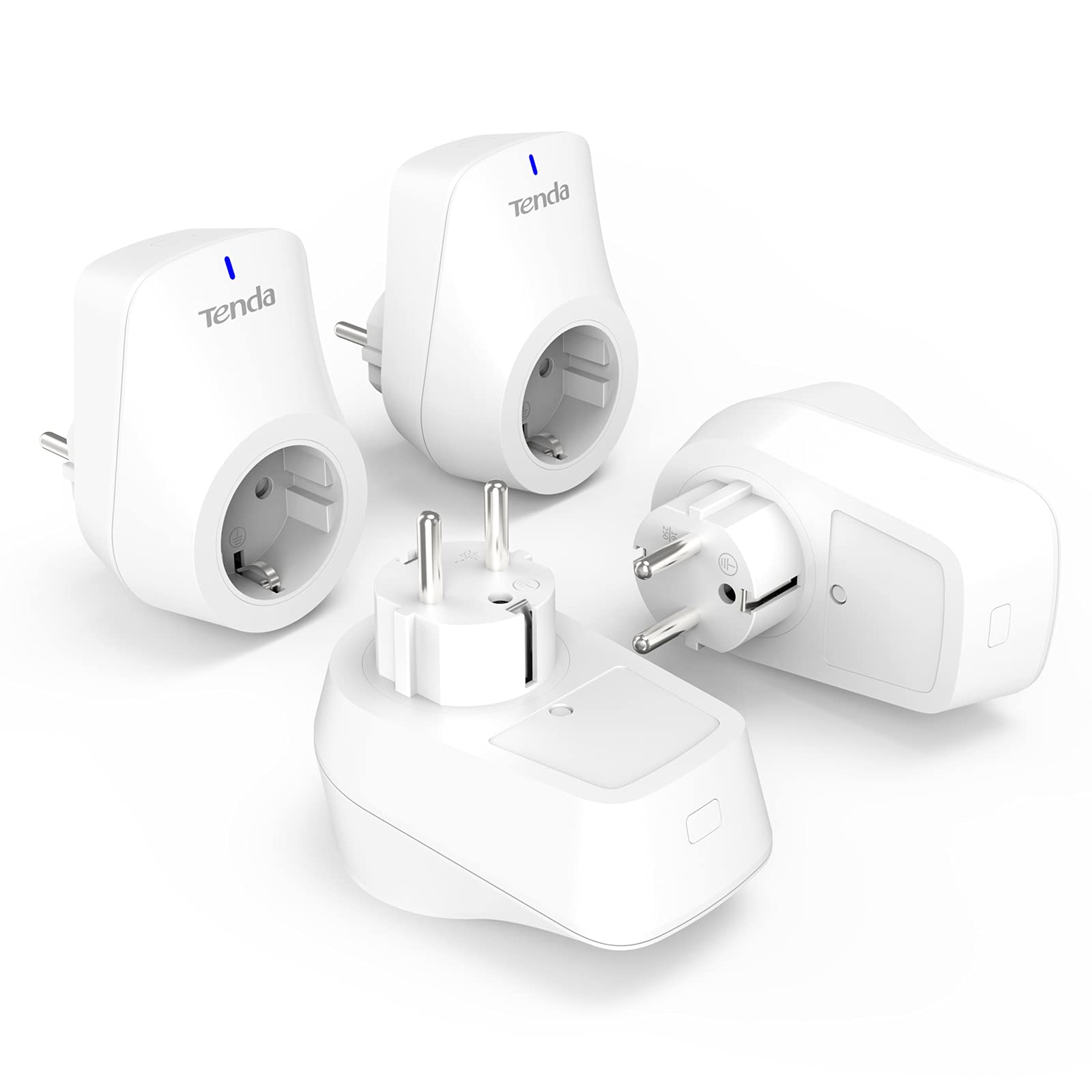 Tenda Beli SP9 Prise Connectée Intelligente, Prise Wifi Connectée Compatible avec Amazon Alexa Echo et Google Home, Contrôle à Distance, Conçue pour la Sécurité des Enfants(Pack de 4) Blanc