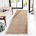 Safavieh Natural Fiber Collection NF114J Basketweave Natural and Ivory Summer Seagrass Runner (2'6" x 8')
