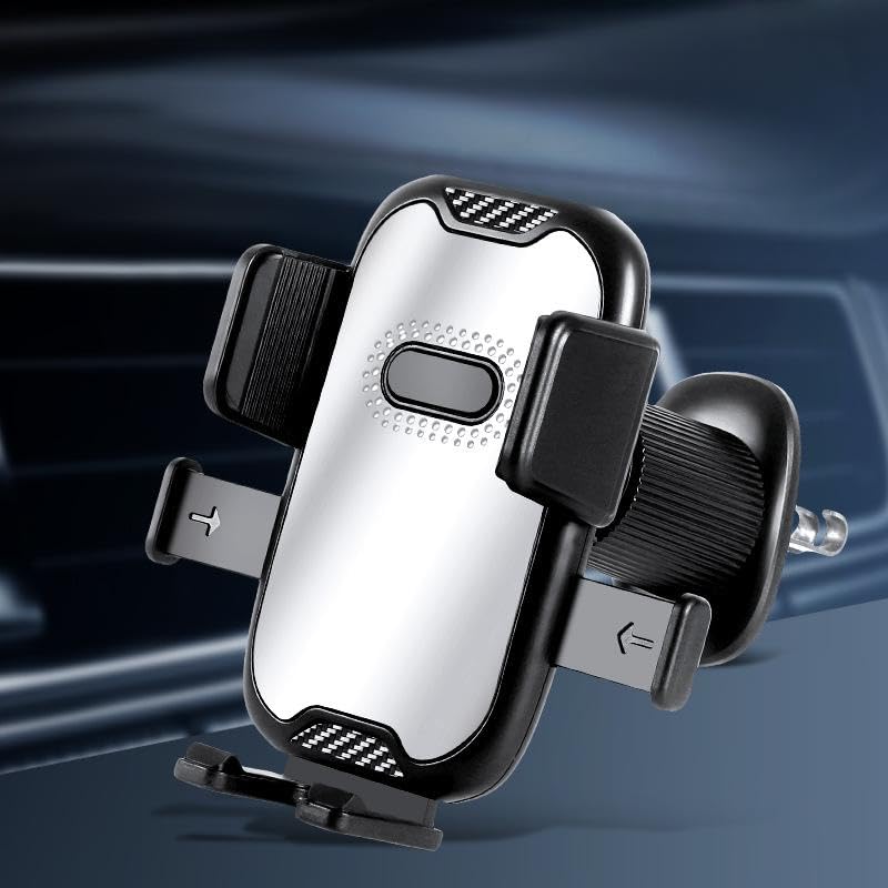 Soporte Móvil Coche para FIAT 500 2010-2024, 360° Rotación Soporte Móvil Coche del Aire Ventilación Soporte Teléfono Coche del Aire Ventilación,Silver