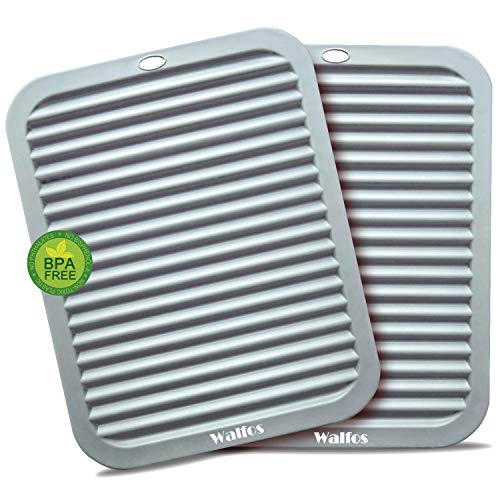Walfos Silicone Trivets For Hot Pots and Pans - Heat Resistant Hot Pads For Kitchen Counter- Multi-Purpose & Versatile Trivet Mat - Durable & Flexible Silicone Hot Pad