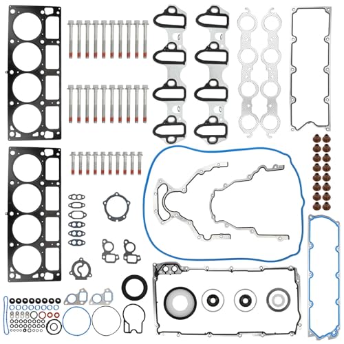 Image of Full Cylinder 6.0L Head Gasket Set with ES72220 Bolts Intake Manifold Oil Pan Compatible with GMC Chevy Cadillac Hummer Saab 2004 2005 2006 2007 2008 2009