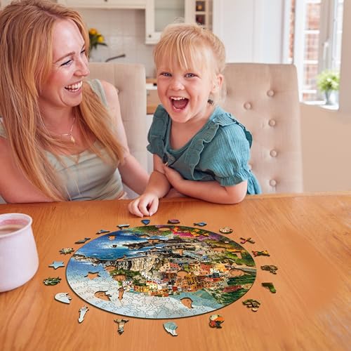 Iconic Puzzles - Portofino, Italy, 100% sustainable wooden puzzle, Gifts for Children and Adults size L, 600 Pieces - Image 2