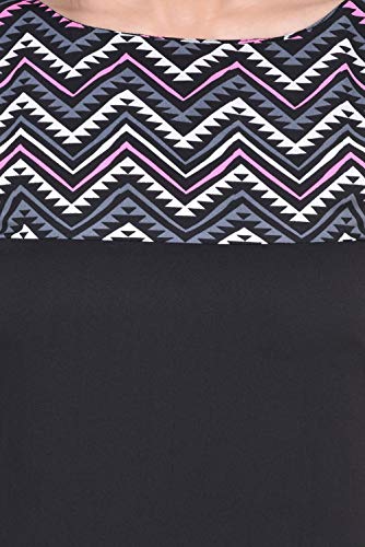 Image of mayra Women's Crepe Multi Color Short Sleeve Top