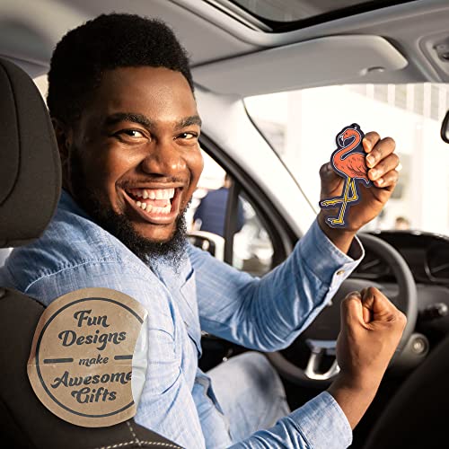 Image of Flamingo Car Air Freshener 4 Pack Scented With Premium Oils By Fresh Fresheners
