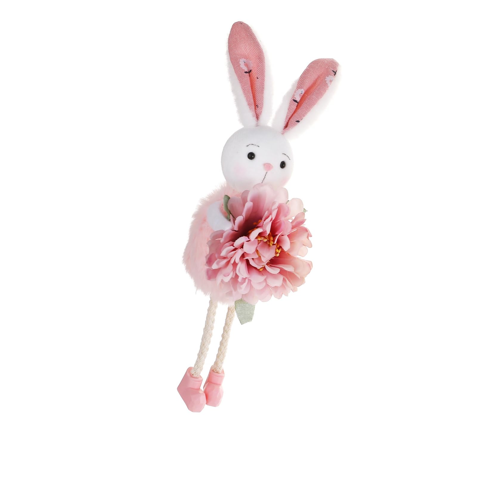 NEWFT Easter Hare Figurine Ornament Colorful Hare Doll Hanging Decoration for Living Room Bedroom Window Balconies Garden