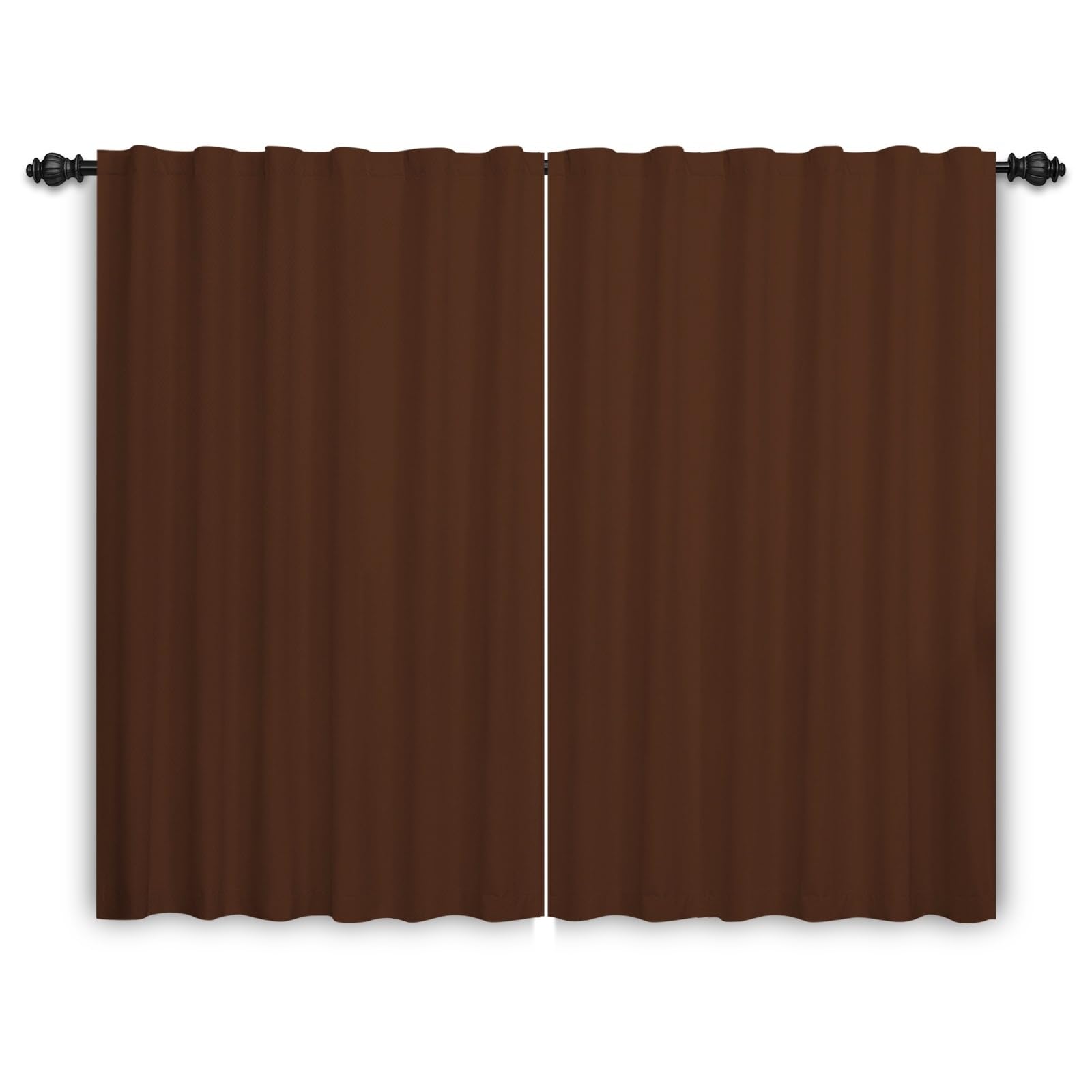 Rideau de fenêtre couleur unie 117x229 cm pour chambre et salon