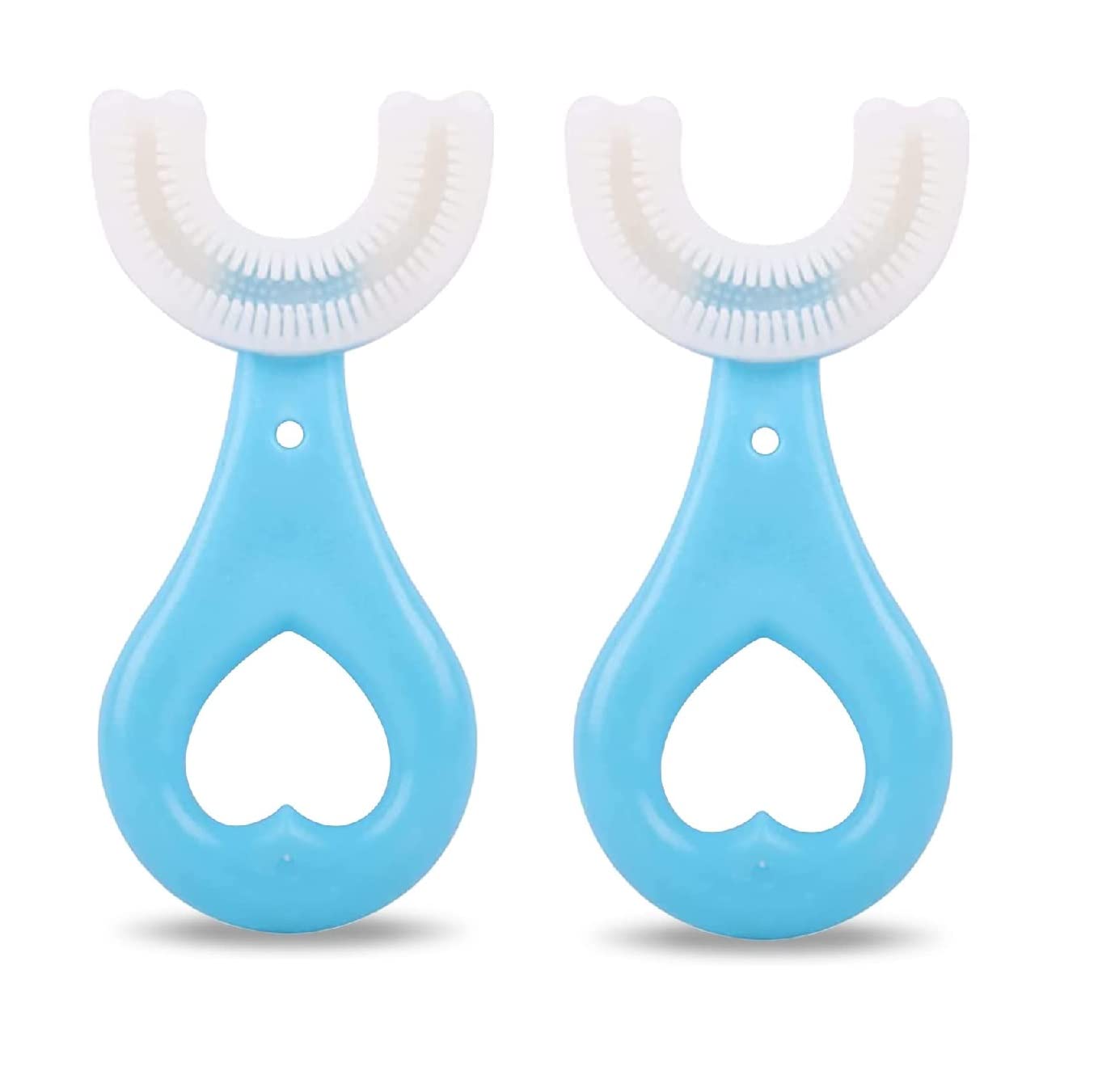 EAYIRA Kids U-Shaped Whole Mouth Teeth Brush, Kids Toothbrushes, Silicone Bristles Massage Gums, All-Round Cleaning for Baby Toddlers, Training Toothbrushes for Kids 2-6 Years