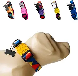 Coleira para Cachorros com Pingente para Identificação PP, Tamanho Ajustável, Confortável e Resistente