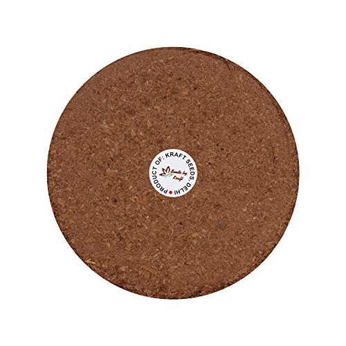 Image of Kraft Seeds 8-inch Garden Balcony Flowering Planter with Bottom Plate /Tray (Red /Terracotta, Pack of & Agro peat or Coco peat High E.C. Combo